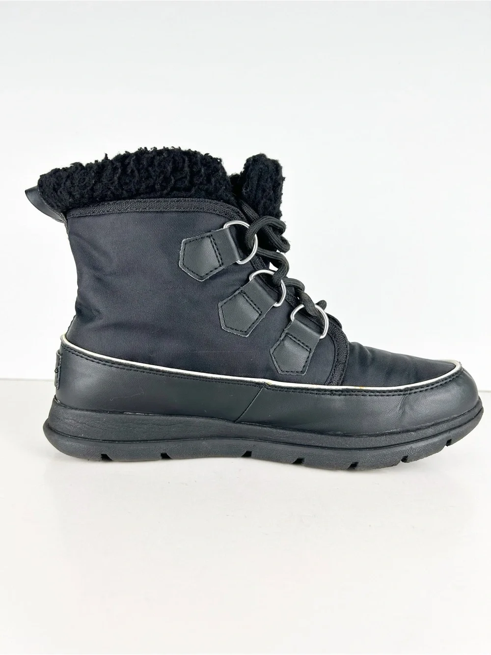 Sorel Explorer Carnival Black Cozy Waterproof Sporty Lightweight Boot